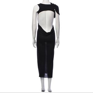 Backless Rick Owens Lillies Dress in Black